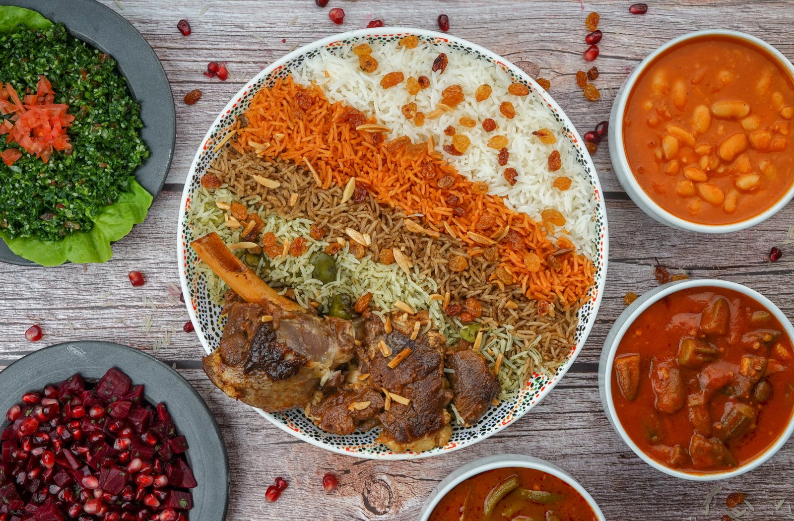 iraqi qoozi rice big plate